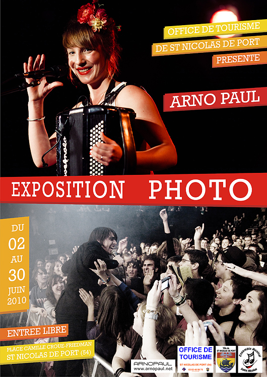 Exposition de photos de concert par Arno Paul